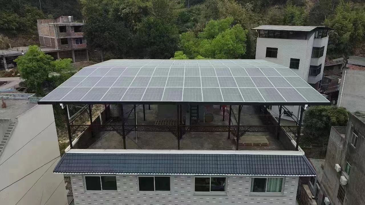 云梦15kw+10kwh自建别墅家庭光伏储能系统